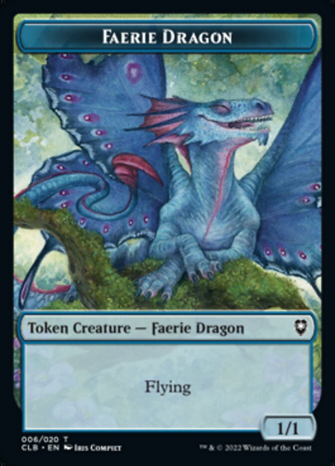 Treasure // Faerie Dragon Double-sided Token [Commander Legends: Battle for Baldur's Gate Tokens] | GnG Games