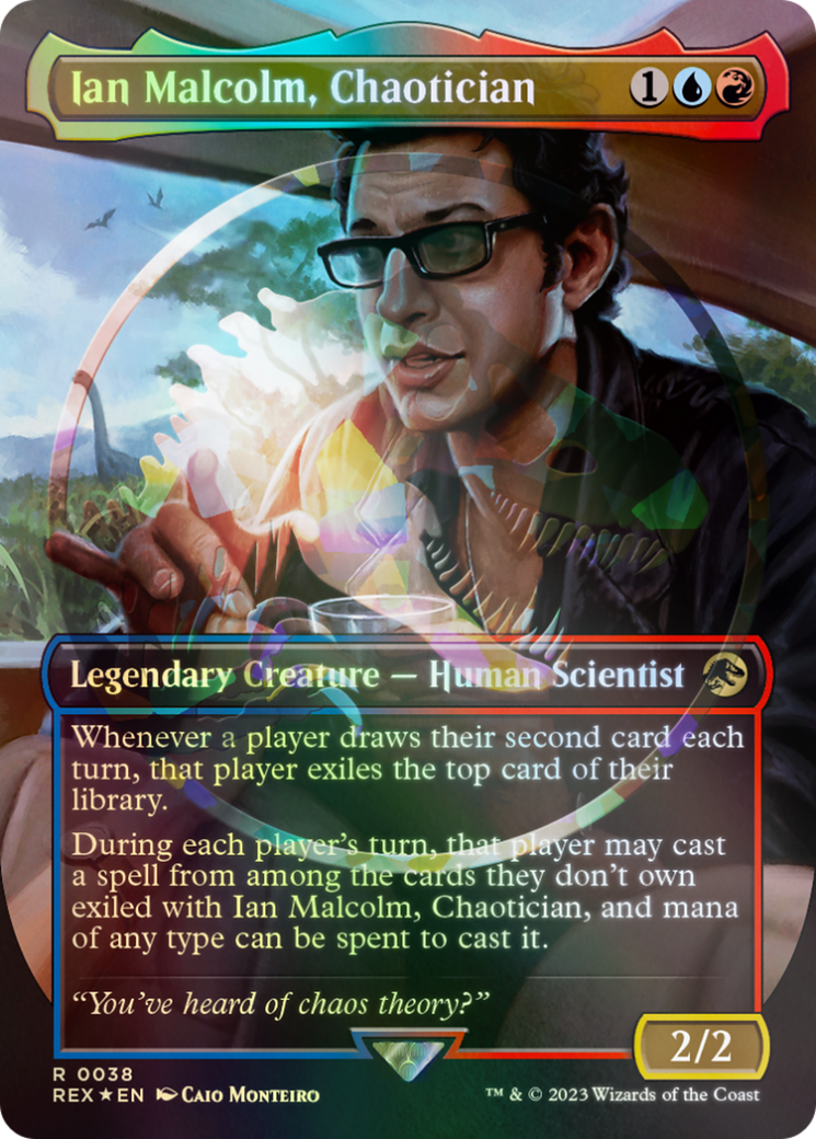 Ian Malcolm, Chaotician Emblem (Borderless) [Jurassic World Collection Tokens] | GnG Games