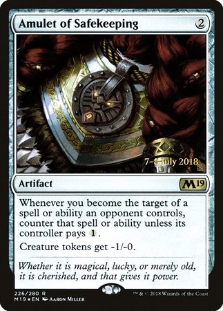 Amulet of Safekeeping [Core Set 2019 Promos] | GnG Games