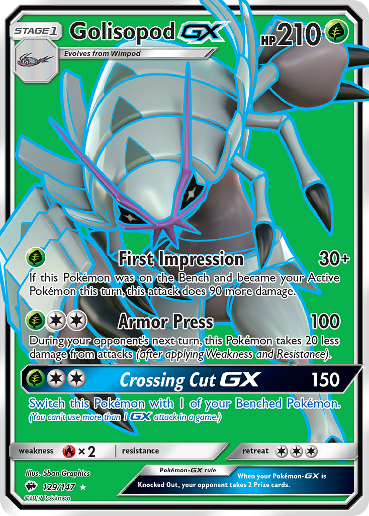 Golisopod GX (129/147) [Sun & Moon: Burning Shadows] | GnG Games