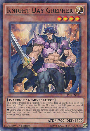 Knight Day Grepher (Shatterfoil) [BP03-EN109] Rare | GnG Games