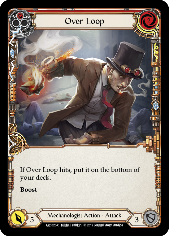 Over Loop (Red) [ARC020-C] 1st Edition Rainbow Foil | GnG Games