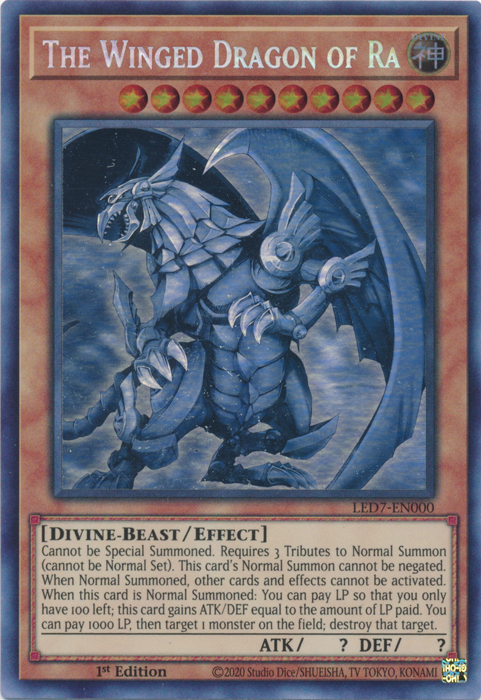 The Winged Dragon of Ra (Ghost Rare) [LED7-EN000] Ghost Rare | GnG Games