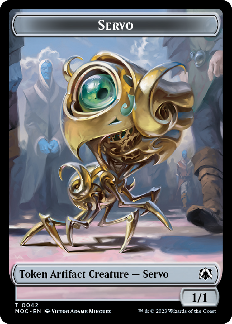 Feather // Servo Double-Sided Token [March of the Machine Commander Tokens] | GnG Games