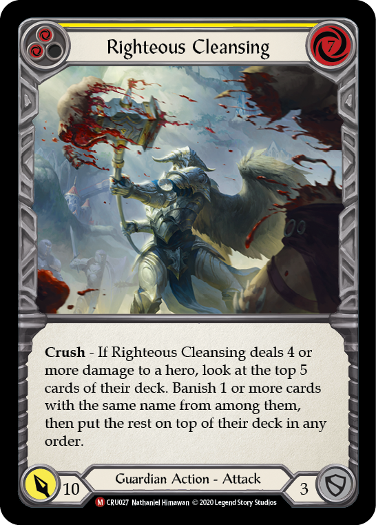 Righteous Cleansing [CRU027] 1st Edition Rainbow Foil | GnG Games