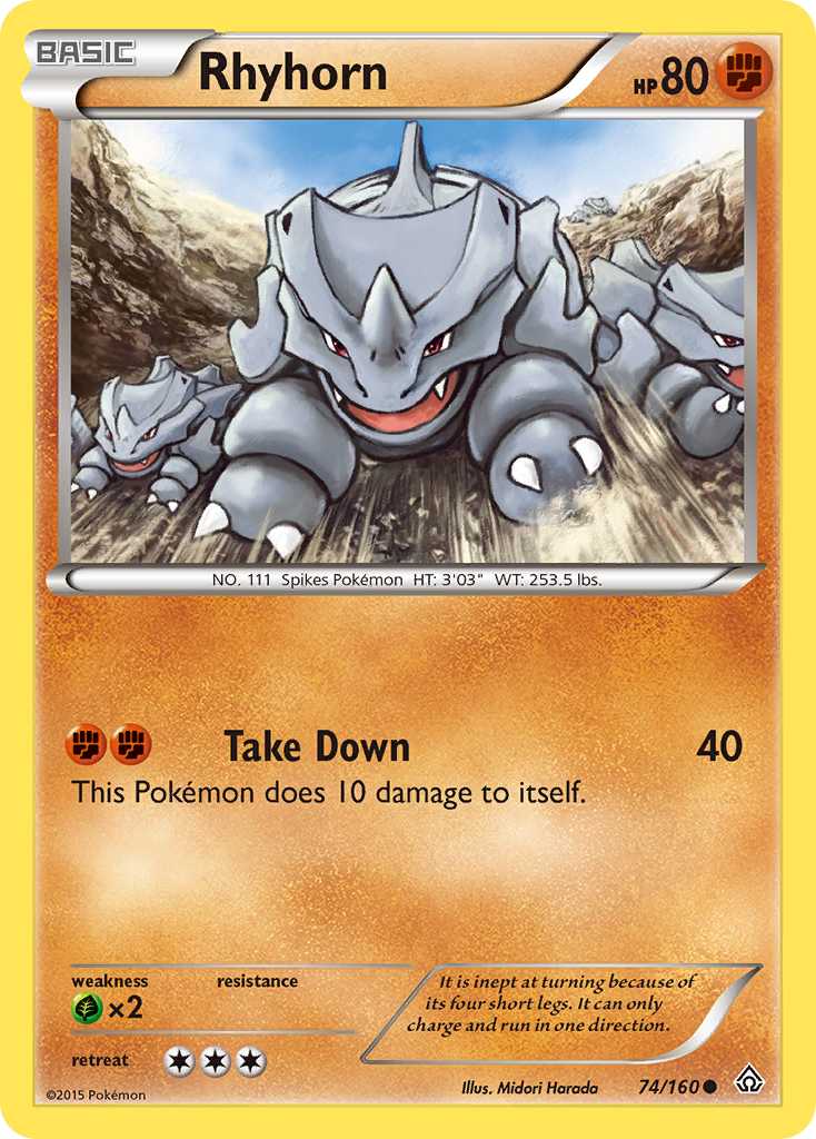 Rhyhorn (74/160) [XY: Primal Clash] | GnG Games