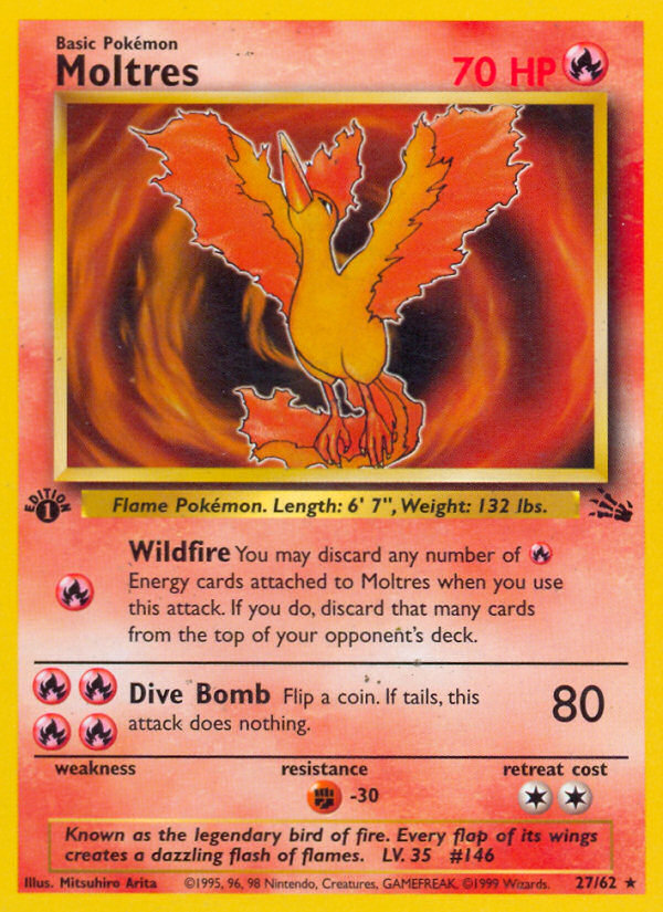 Moltres (27/62) [Fossil 1st Edition] | GnG Games