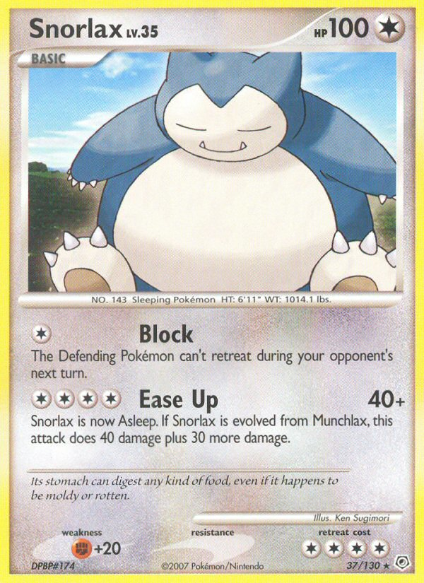 Snorlax (37/130) [Diamond & Pearl: Base Set] | GnG Games