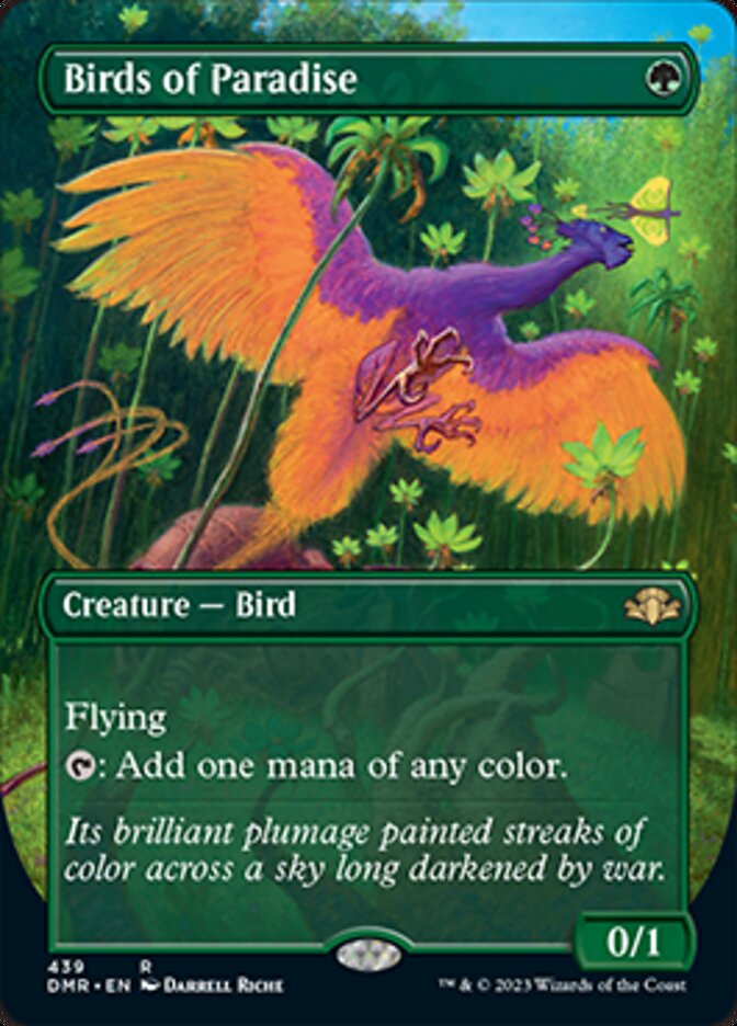 Birds of Paradise (Borderless Alternate Art) [Dominaria Remastered] | GnG Games