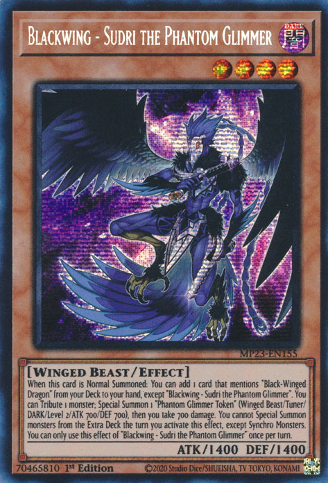 Blackwing - Sudri the Phantom Glimmer [MP23-EN155] Prismatic Secret Rare | GnG Games