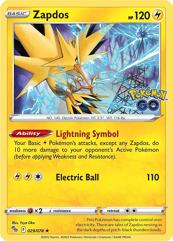 Zapdos (029/078) [Pokémon GO] | GnG Games