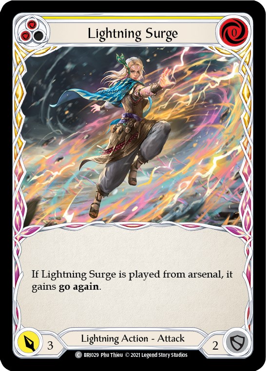 Lightning Surge (Yellow) [BRI029] (Tales of Aria Briar Blitz Deck)  1st Edition Normal | GnG Games