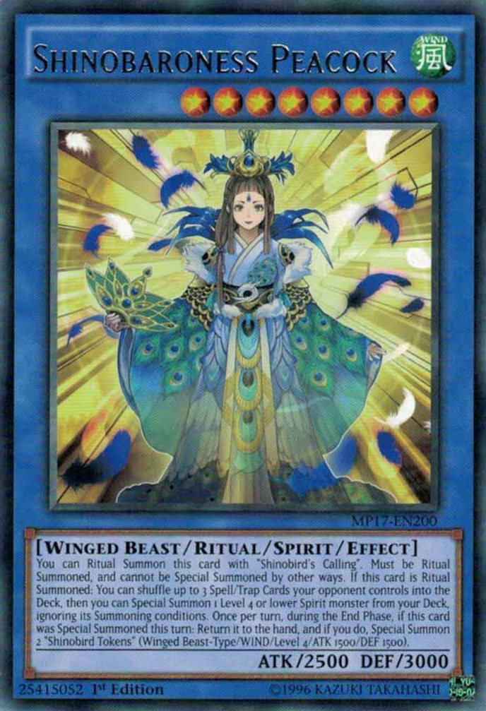 Shinobaroness Peacock [MP17-EN200] Rare | GnG Games