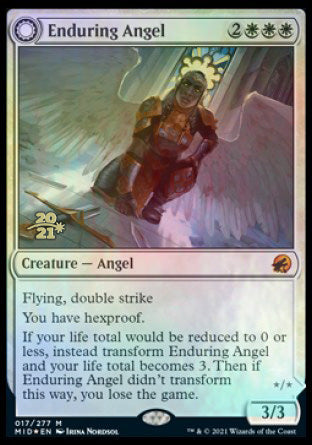 Enduring Angel // Angelic Enforcer [Innistrad: Midnight Hunt Prerelease Promos] | GnG Games