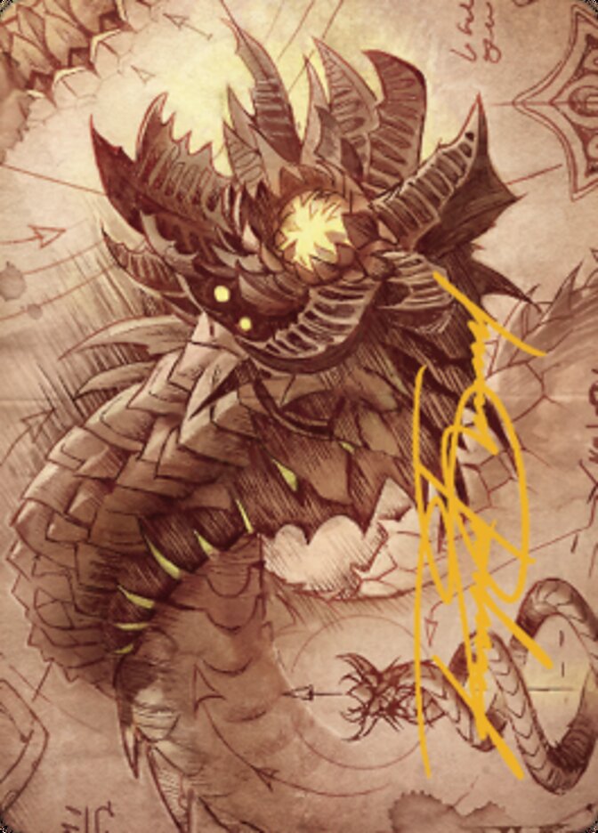 Wurmcoil Engine Art Card (Gold-Stamped Signature) [The Brothers' War Art Series] | GnG Games