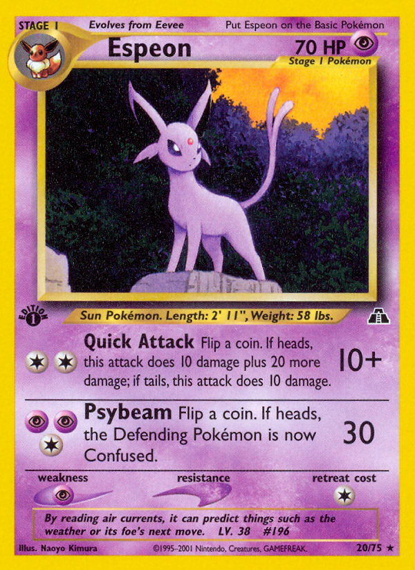 Espeon (20/75) [Neo Discovery 1st Edition] | GnG Games