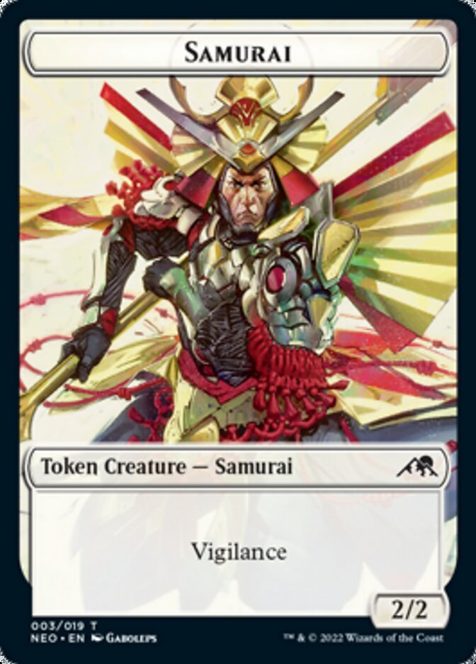 Samurai // Kaito Shizuki Emblem Double-sided Token [Kamigawa: Neon Dynasty Tokens] | GnG Games