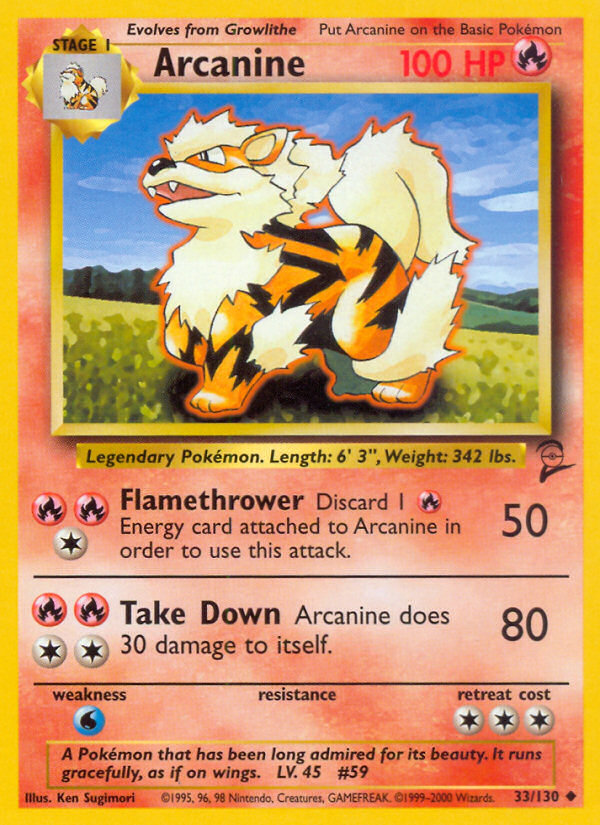 Arcanine (33/130) [Base Set 2] | GnG Games