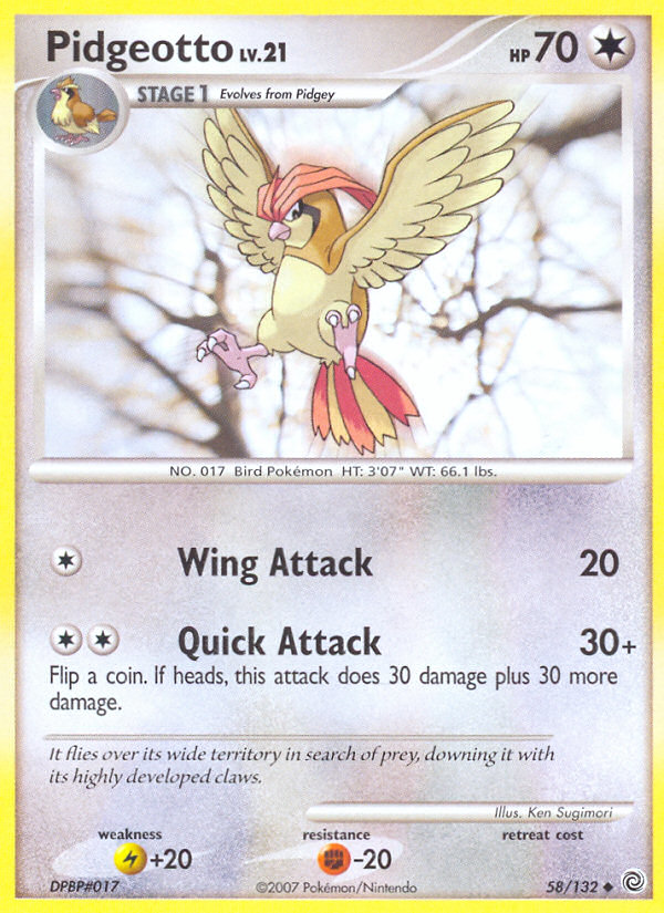 Pidgeotto (58/132) [Diamond & Pearl: Secret Wonders] | GnG Games