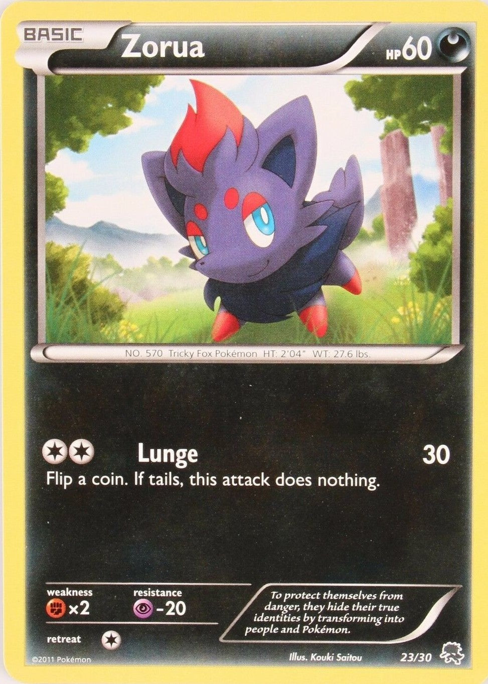 Zorua (23/30) [Black & White: Trainer Kit - Zoroark] | GnG Games