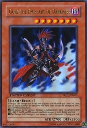 Gorz the Emissary of Darkness [YR01-EN003] Ultra Rare | GnG Games