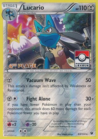 Lucario (63/124) (League Promo 4th Place) [XY: Fates Collide] | GnG Games