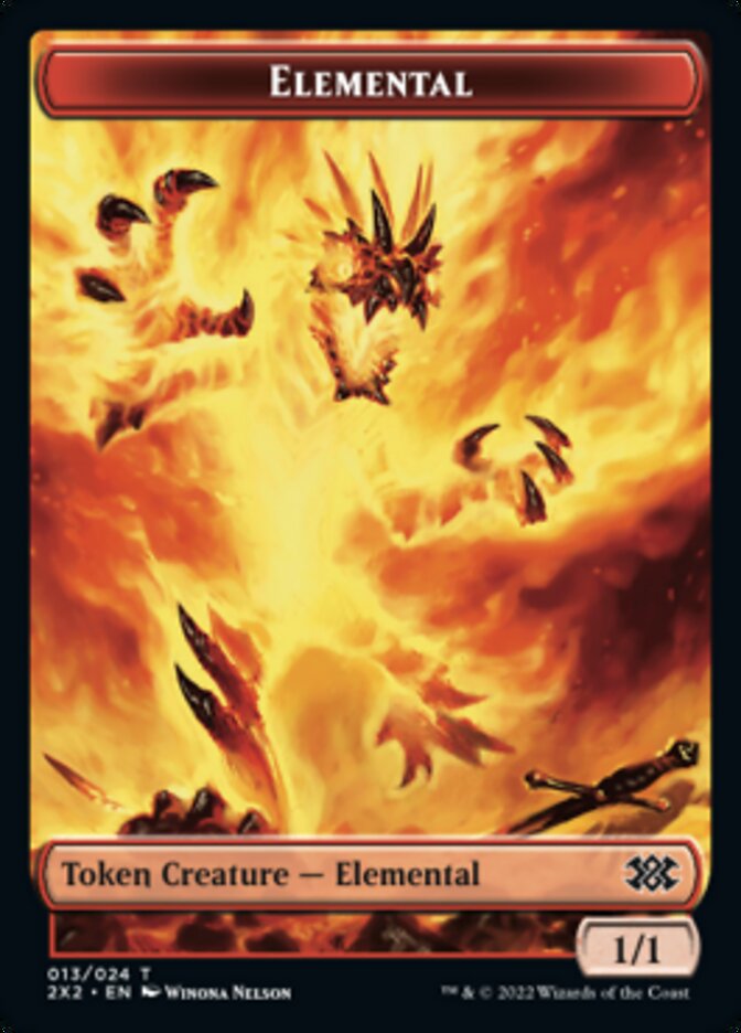 Elemental // Spirit Double-sided Token [Double Masters 2022 Tokens] | GnG Games