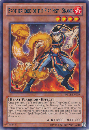 Brotherhood of the Fire Fist - Snake (Blue) [DL18-EN009] Rare | GnG Games