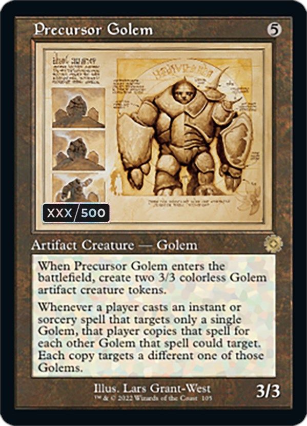 Precursor Golem (Retro Schematic) (Serial Numbered) [The Brothers' War Retro Artifacts] | GnG Games