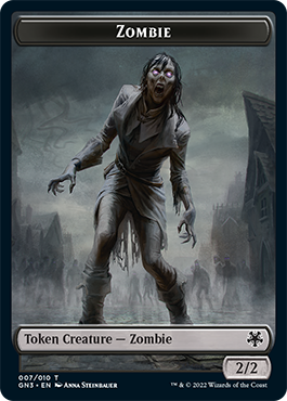 Zombie // Treasure Double-Sided Token [Game Night: Free-for-All Tokens] | GnG Games