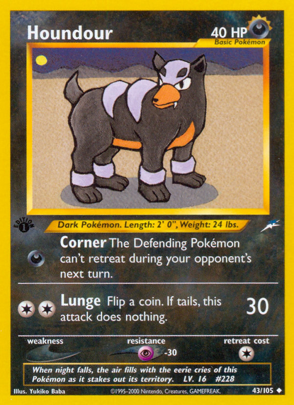 Houndour (43/105) [Neo Destiny 1st Edition] | GnG Games