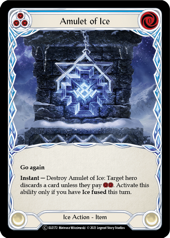 Amulet of Ice [U-ELE172] Unlimited Rainbow Foil | GnG Games