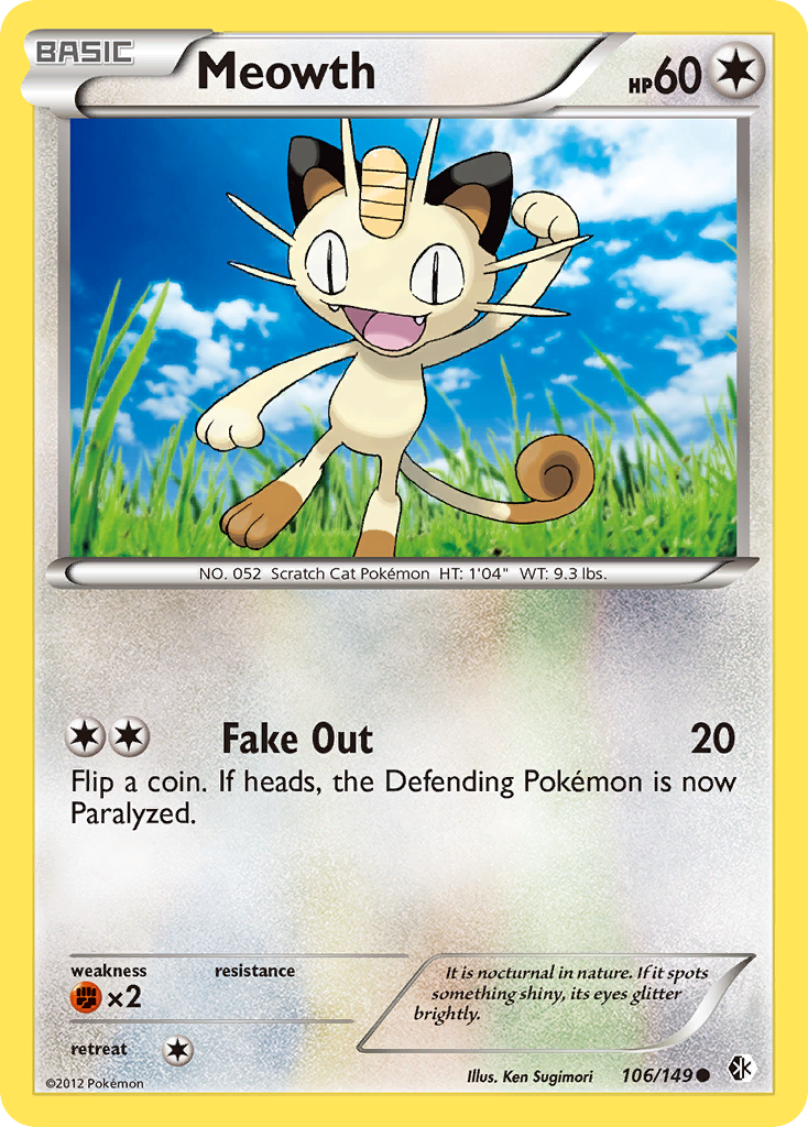 Meowth (106/149) [Black & White: Boundaries Crossed] | GnG Games