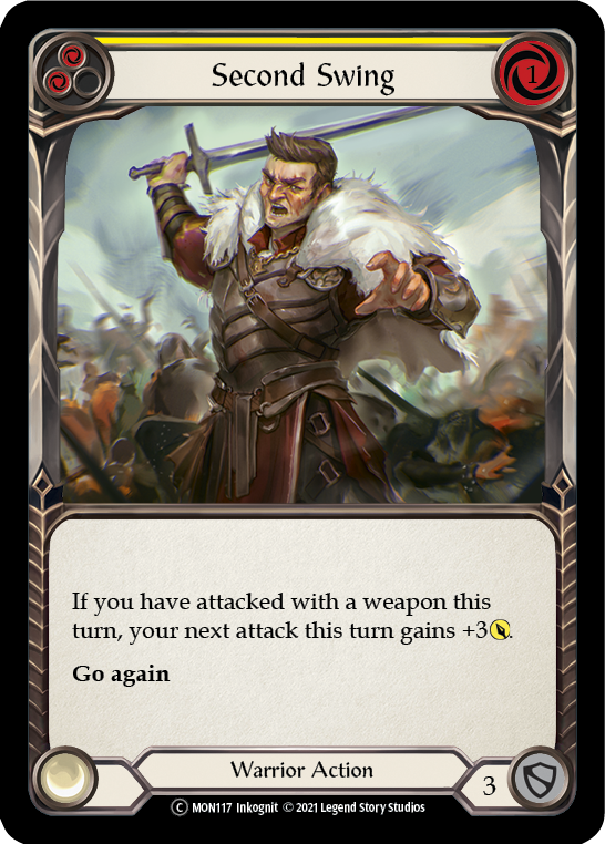 Second Swing (Yellow) (Rainbow Foil) [U-MON117-RF] Unlimited Edition Rainbow Foil | GnG Games