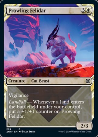 Prowling Felidar (Showcase) [Zendikar Rising] | GnG Games