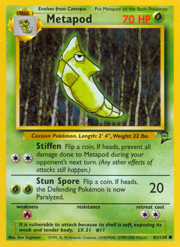 Metapod (81/130) [Base Set 2] | GnG Games