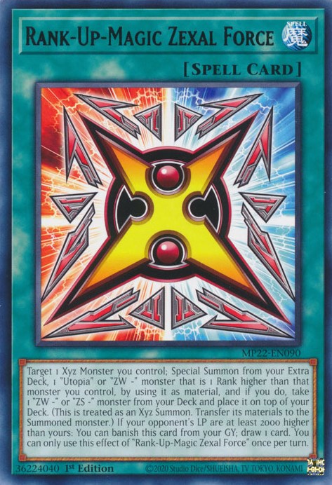 Rank-Up-Magic Zexal Force [MP22-EN090] Rare | GnG Games