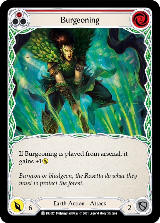 Burgeoning (Red) [BRI017] (Tales of Aria Briar Blitz Deck)  1st Edition Normal | GnG Games