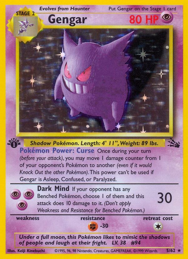 Gengar (5/62) [Fossil 1st Edition] | GnG Games