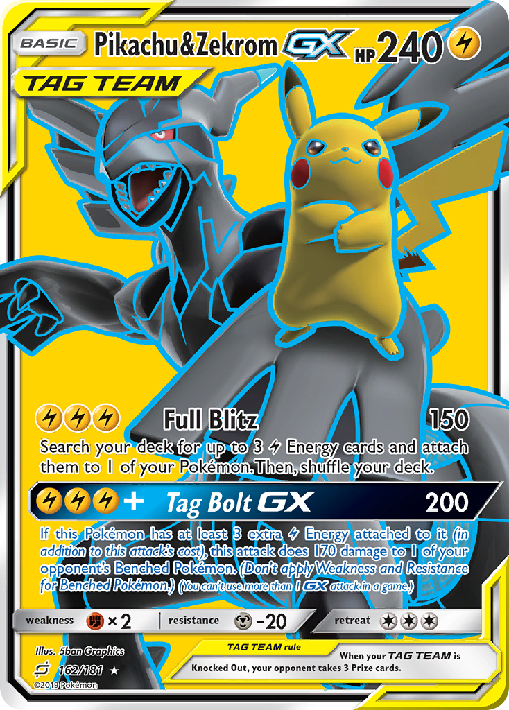 Pikachu & Zekrom GX (162/181) [Sun & Moon: Team Up] | GnG Games