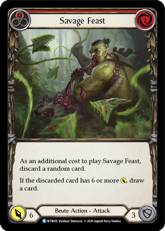 Savage Feast (Red) [U-WTR014] (Welcome to Rathe Unlimited)  Unlimited Rainbow Foil | GnG Games