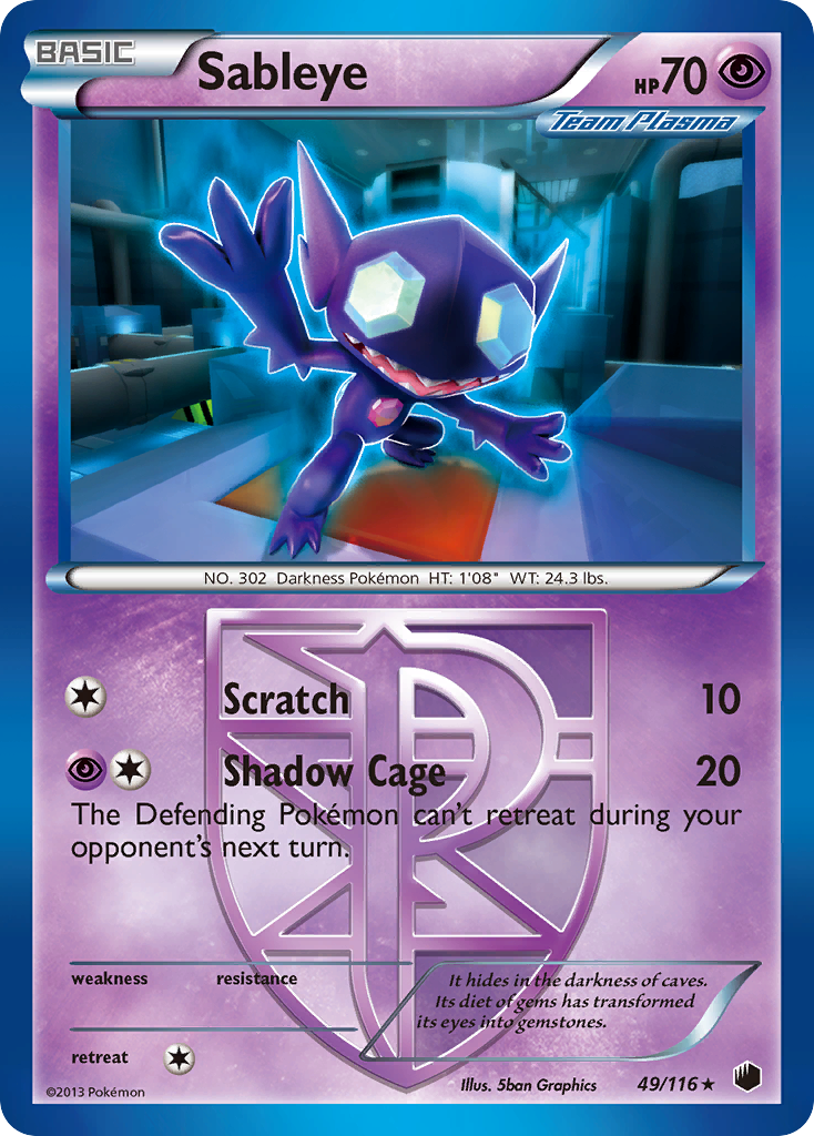 Sableye (49/116) [Black & White: Plasma Freeze] | GnG Games