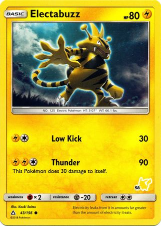 Electabuzz (43/156) (Pikachu Stamp #58) [Battle Academy 2020] | GnG Games