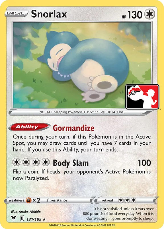 Snorlax (131/185) [Prize Pack Series One] | GnG Games