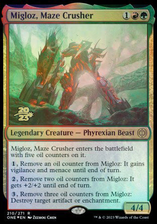 Migloz, Maze Crusher [Phyrexia: All Will Be One Prerelease Promos] | GnG Games