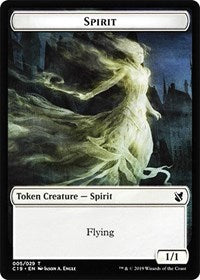 Spirit // Human Double-sided Token [Commander 2019 Tokens] | GnG Games