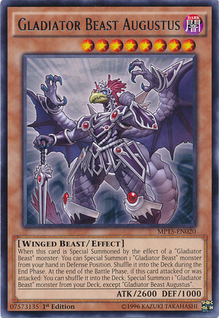 Gladiator Beast Augustus [MP15-EN020] Rare | GnG Games