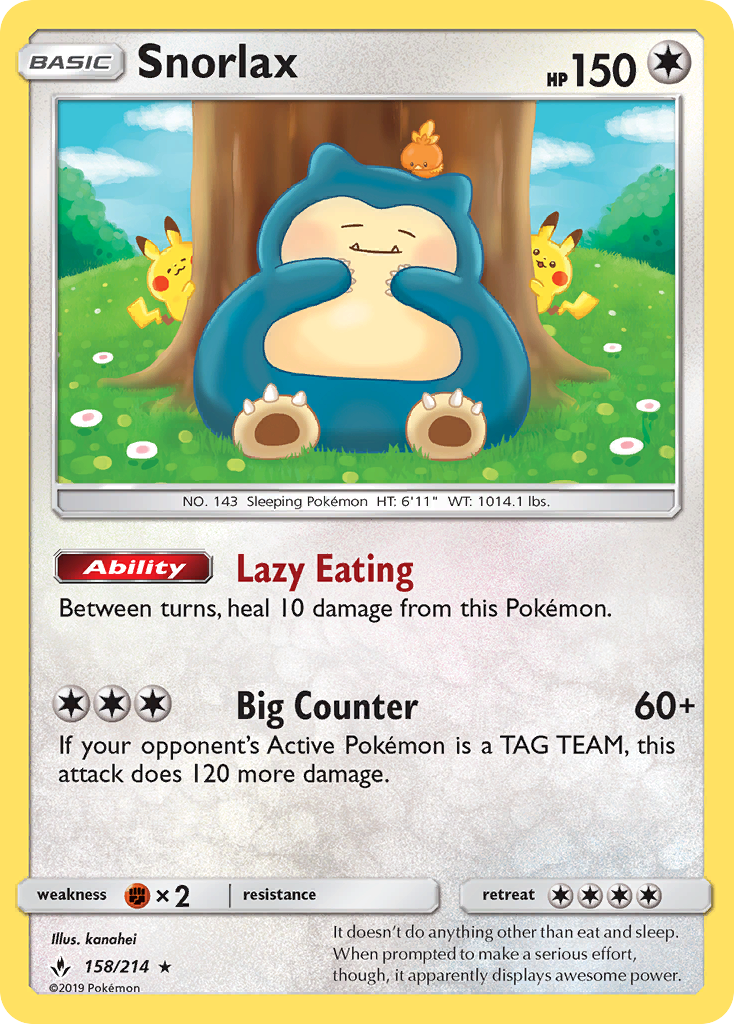 Snorlax (158/214) [Sun & Moon: Unbroken Bonds] | GnG Games