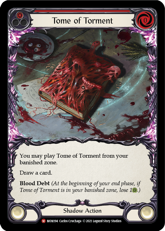 Tome of Torment (Rainbow Foil) [MON194-RF] 1st Edition Rainbow Foil | GnG Games