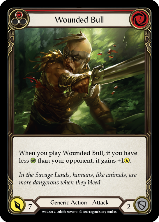 Wounded Bull (Red) [WTR200-C] Alpha Print Rainbow Foil | GnG Games